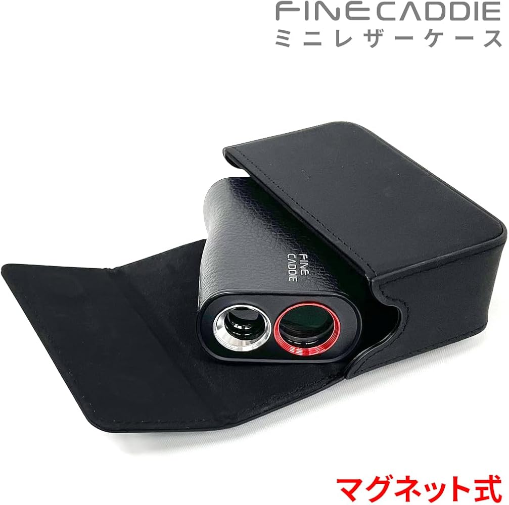 FINE　CADDIE ゴルフ用距離計 ケース付き FineCaddie 【☆25年新発売☆】高級ミニレザーケース ゴルフ距離